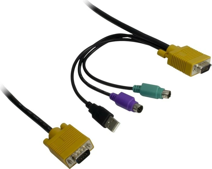 Inter-Tech Case IPC KVM-1708 LED, 17" LCD KVM Switch, 8-fach, DE