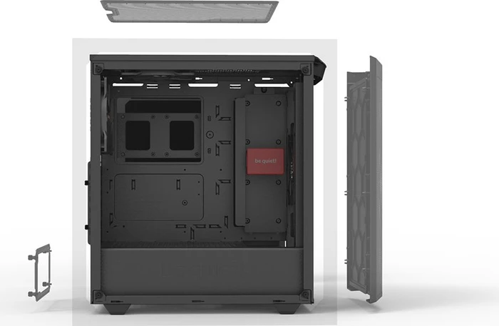 be quiet! Pure Base 500DX Red, Glasfenster