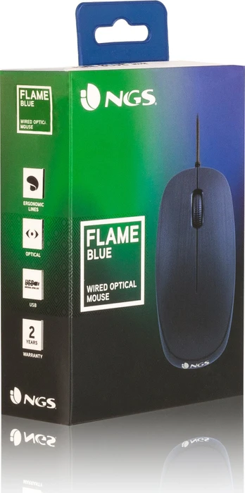 NGS Flame Wired Mouse blau, USB