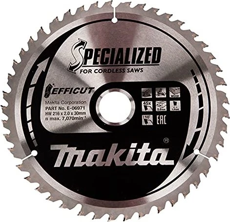 makita E-06987 Kreissägeblatt 216,0 mm, 45 Zähne Image