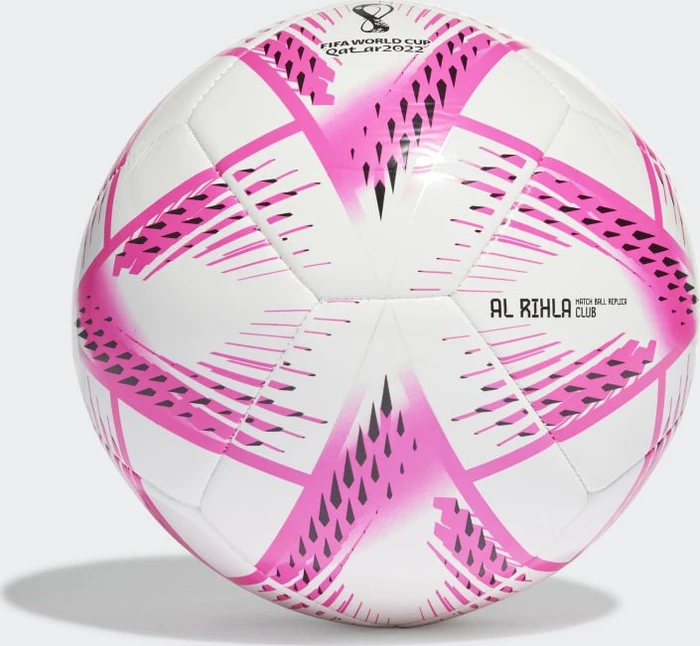 adidas Al Rihla FIFA WM 2022 Club Fußball white/team shock pink/black