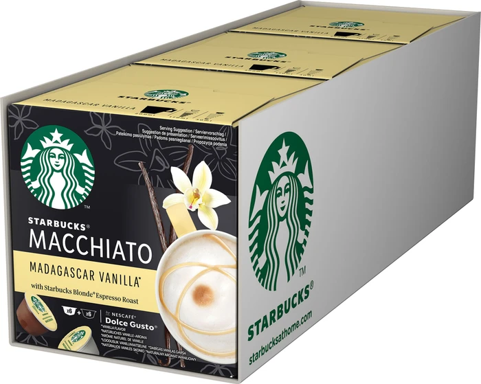 Nestlé Nescafe Dolce Gusto Latte Macchiato Vanilla Kaffeekapseln, 24 Stück (3x 8 Stück)