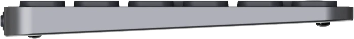 Rapoo E9810M Multi-mode Wireless Ultra-slim Keyboard, schwarz/grau, USB/Bluetooth, DE