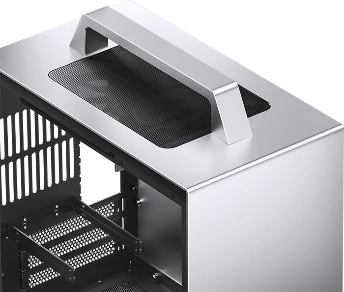 Jonsbo T8 PLUS Silver, silber, Glasfenster, Mini-ITX