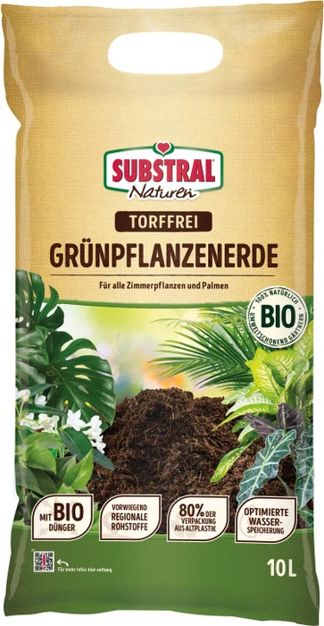 Evergreen Garden Care Substral Naturen Grünpflanzenerde Torffrei, 10l