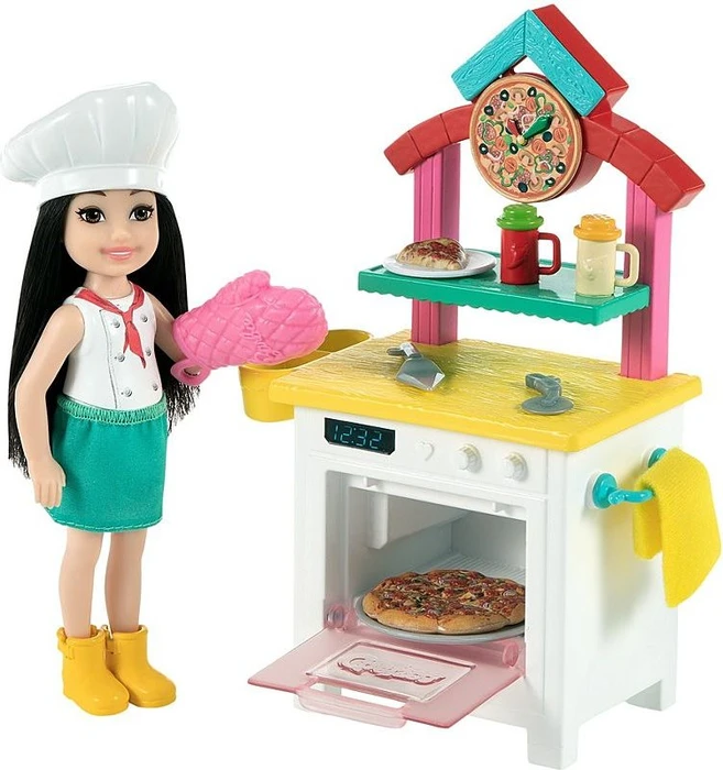 Mattel Barbie - Chelsea Karrierepuppe Pizzabäckerin Spielset