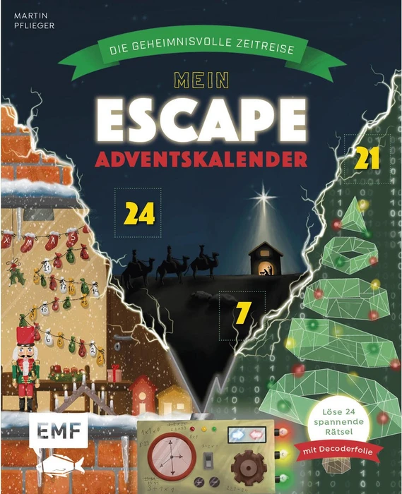 EMF Mein Escape-Adventskalender: Die geheimnisvolle Zeitreise - Mit Decoderfolie