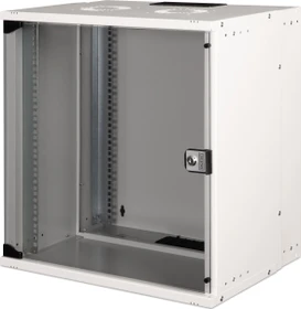 Digitus Professional SoHo Pro Line 19" Wandgehäuse 12HE, unmontiert, Sicherheitsglastür, IP20, RAL 7035, 400mm tief