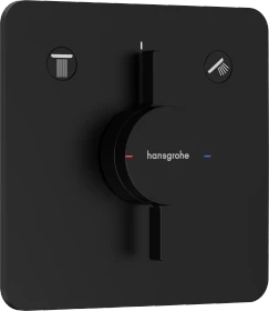 Hansgrohe DuoTurn Q Thermostat mit 2 Ventilen mattschwarz