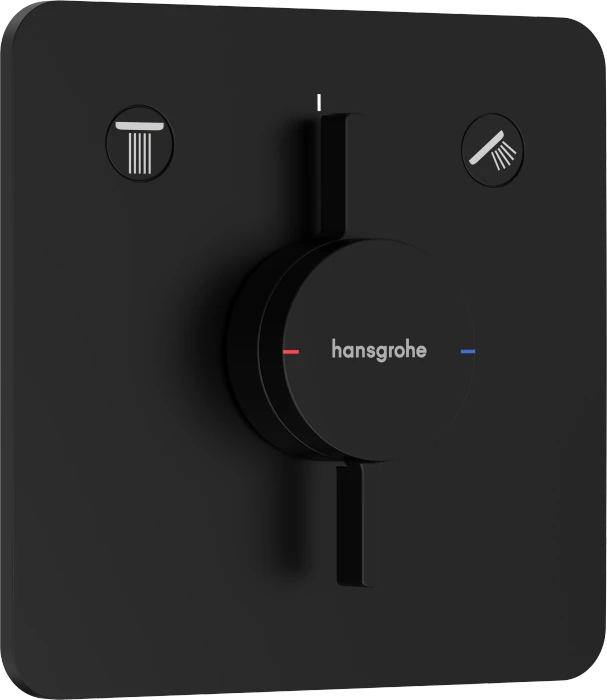 Hansgrohe DuoTurn Q Thermostat mit 2 Ventilen mattschwarz