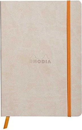 Rhodia Rhodiarama Notizbuch, A5, punktiert, Softcover, beige, 80 Blatt