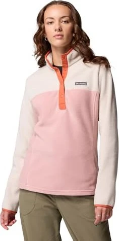 Columbia Benton Springs Half Snap Fleece Pullover eraser pink/dark stone/tuscan (Damen)