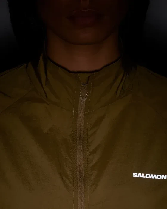 Salomon SHAKEout Fly Laufjacke brilliant olive (Damen)