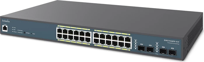 EnGenius Fit FitSwitch EWS79 Rackmount Gigabit Managed Switch, 24x RJ-45, 4x SFP, 410W PoE+