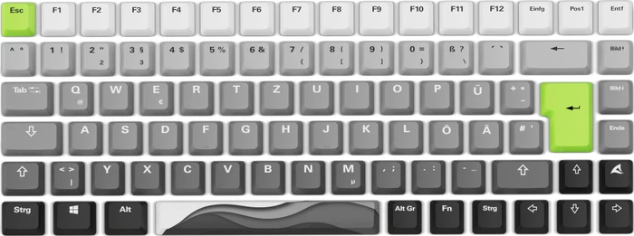 Sharkoon Skiller SGK50 S3 Design Bundle D5 - XXL Mousemat+Keycaps, Kunststoff (PBT) Double-Shot, schwarz/weiß, 85 Tasten, ISO-DE