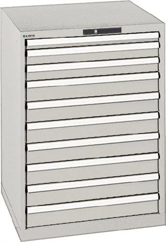 Lista Schubladenschrank, 10 Schubladen, lichtgrau, Container