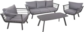Garden Pleasure Elia Lounge-Set grau, 4-tlg.