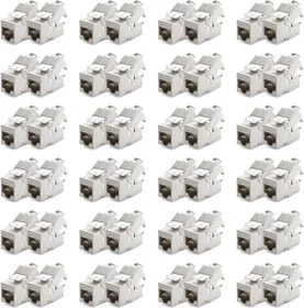deleyCON Keystone Modul RJ-45 Buchse via Verlegekabel, Cat7, STP, 48er-Pack
