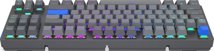 Endorfy Thock V2 TKL Wireless, PBT, grau, LEDs RGB, hot-swap, Endorfy YELLOW, USB/Bluetooth, US