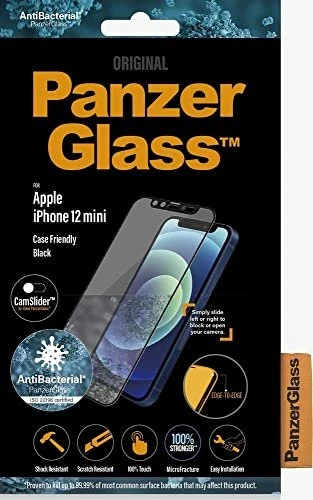 PanzerGlass Edge-to-Edge Case Friendly & CamSlider für Apple iPhone 12 Mini schwarz