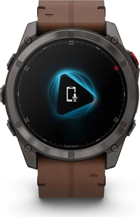 Garmin Fenix 8 Pro 51mm AMOLED carbon grey dlc titanium/chestnut leather