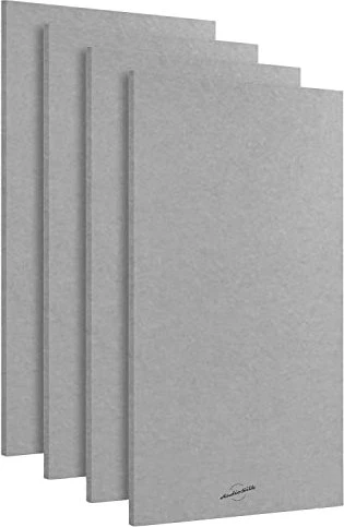 AudioSilk Akustikpaneele 116x58cm 4er Pack mittelgrau