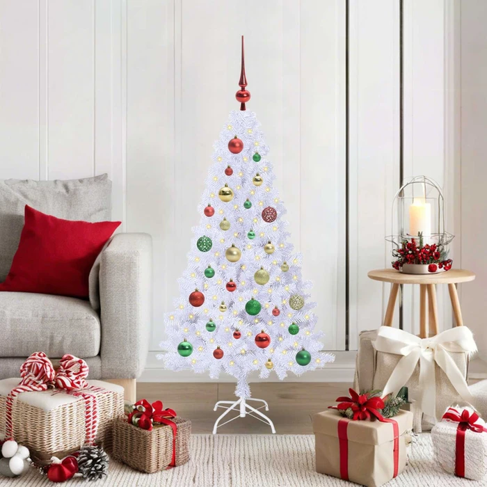 vidaXL Künstlicher Weihnachtsbaum, 120cm, inkl. LED-Beleuchtung (3426757)