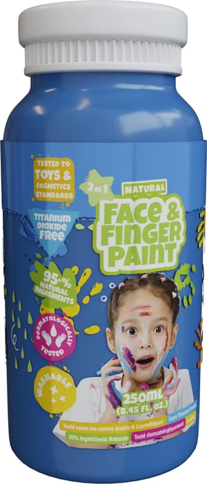 Boti Natural Face & Fingerpaint Fingerfarbe, blau, 250ml