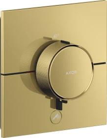 Hansgrohe Axor ShowerSelect ID eckig Thermostat für 1 Verbraucher und einen zusätzlichen Abgang polished gold optic