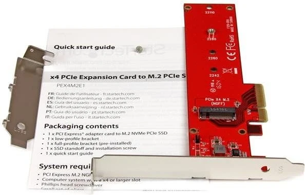 StarTech x4 PCI Express to M.2 PCIe SSD Adapter