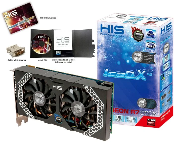 HIS Radeon R7 260X iPower IceQ X² Turbo, 1GB GDDR5, 2x DVI, HDMI, DP