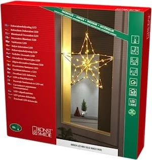 Konstsmide Motiv Goldstern LED 90x bernstein