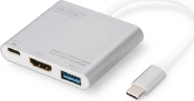 Digitus USB-C auf HDMI Multiport Adapter silber/weiß (DA-70838-1)