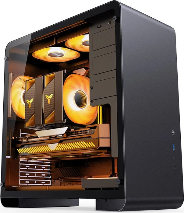 Jonsbo U4 Pro, schwarz, Glasfenster