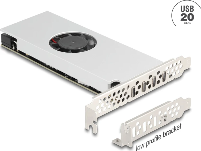 DeLOCK USB-C Adapterkarte, 1x PCIe 3.0 x16, 4x USB-C 3.2