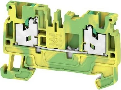 Weidmüller S2C 2.5 PE Schutzleiter-Reihenklemme, SNAP IN, grün / gelb, 2.5mm², 800V, Anzahl Anschlüsse: 2, Anzahl der Etagen: 1, TS 35, V-0, Wemid