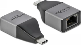 DeLOCK USB Type-C Adapter zu Gigabit LAN 10/100/1000 Mbps LAN-Adapter, USB-C 3.0 [Stecker] (64118)