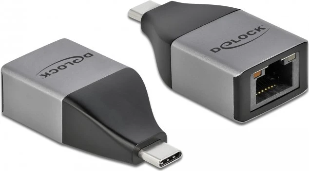 DeLOCK USB Type-C Adapter zu Gigabit LAN 10/100/1000 Mbps LAN-Adapter, USB-C 3.0 [Stecker]