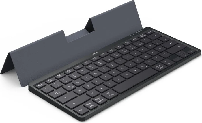 Hama Travel 600 Multi-Device-Tastatur, schwarz, mit integr. Hülle, Bluetooth, DE