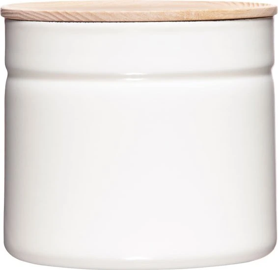 Riess Vorratsdose mit Eschenholzdeckel 1.49l white