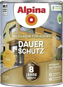 Alpina Farben Dauer-Schutz Holz-Lasur außen kiefer, 2.5l