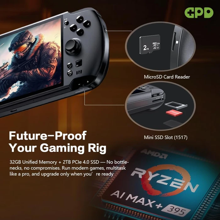 GPD WIN 5, Ryzen AI Max+ 395, 32GB RAM, 2TB SSD