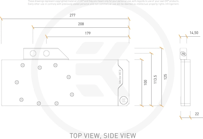 EK Water Blocks Quantum Line EK-Quantum Vector XC3 RTX 3070 D-RGB, Nickel, Acryl