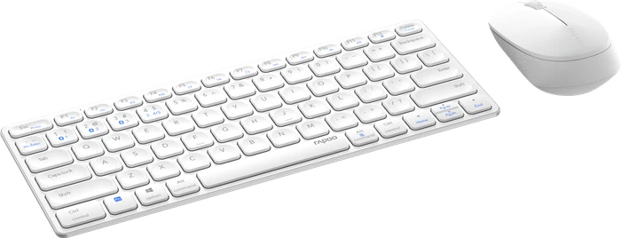 Rapoo 9600M Multi-mode Wireless Ultra-slim Advanced Desktop Set weiß, USB/Bluetooth, US