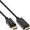 InLine DisplayPort 1.2/HDMI 2.0 Adapterkabel 4k/60Hz schwarz, 1.50m Vorschaubild