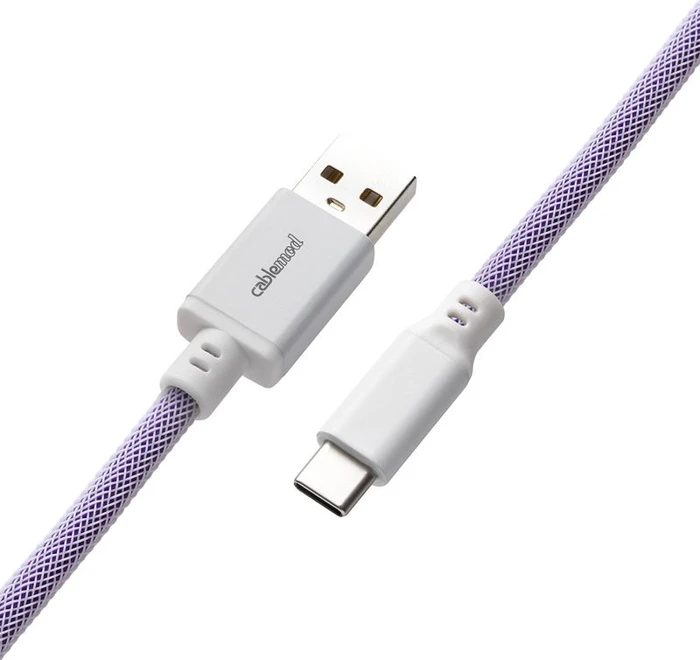 CableMod Classic Coiled Keyboard Cable USB Micro-B auf USB-A, Tastaturkabel (Spiral-Textilkabel), 1.5m, Rum Raisin