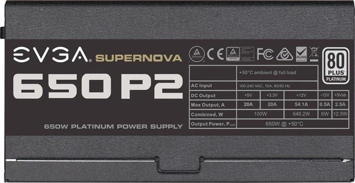 EVGA SuperNOVA P2 650 650W, ATX 2.3