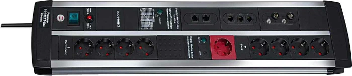 Brennenstuhl Premium-Protect-Line Automatiksteckdosenleiste 120000A, 9-fach, 3m