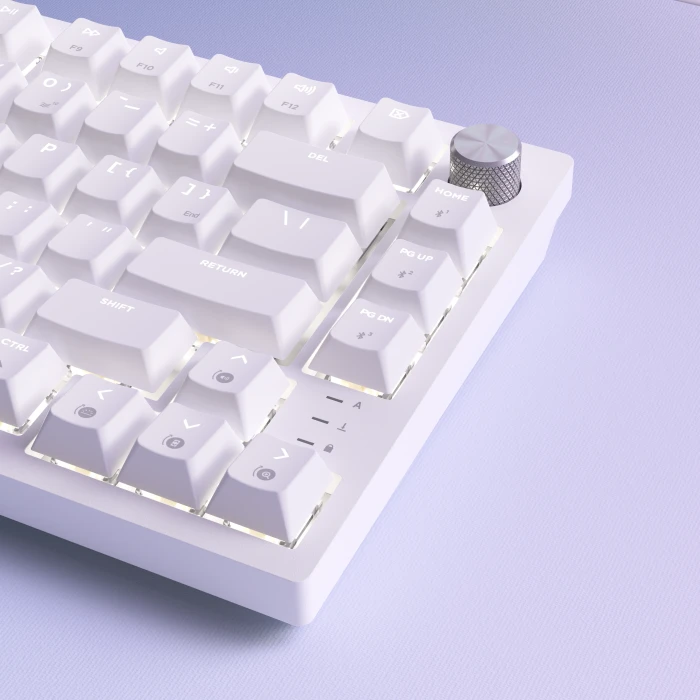 Corsair Gaming K65 Plus Wireless 75% RGB, Frost White, für Mac, MLX RED, USB/Bluetooth, DE