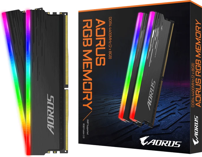 GIGABYTE AORUS RGB Memory UDIMM 16GB Kit, DDR4-4400, CL19-26-26-46